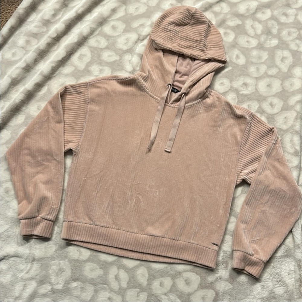 Abercrombie & Fitch Ribbed Velour hoodie Size Medium
